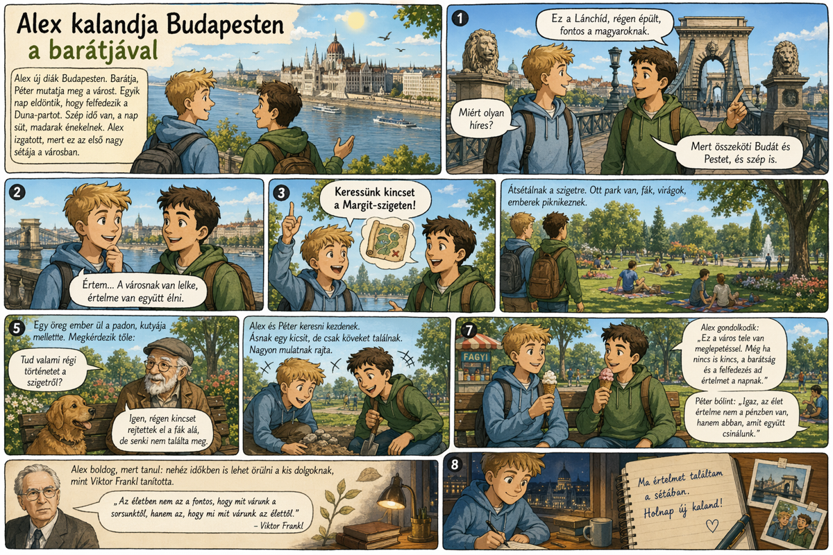 Alex kalandja Budapesten a barátjával