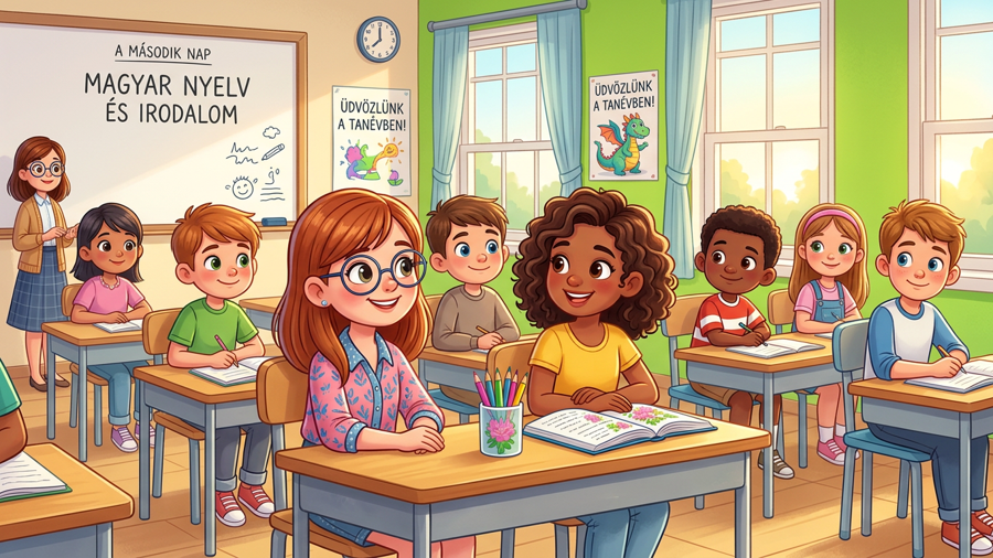 Anna második napja az iskolában